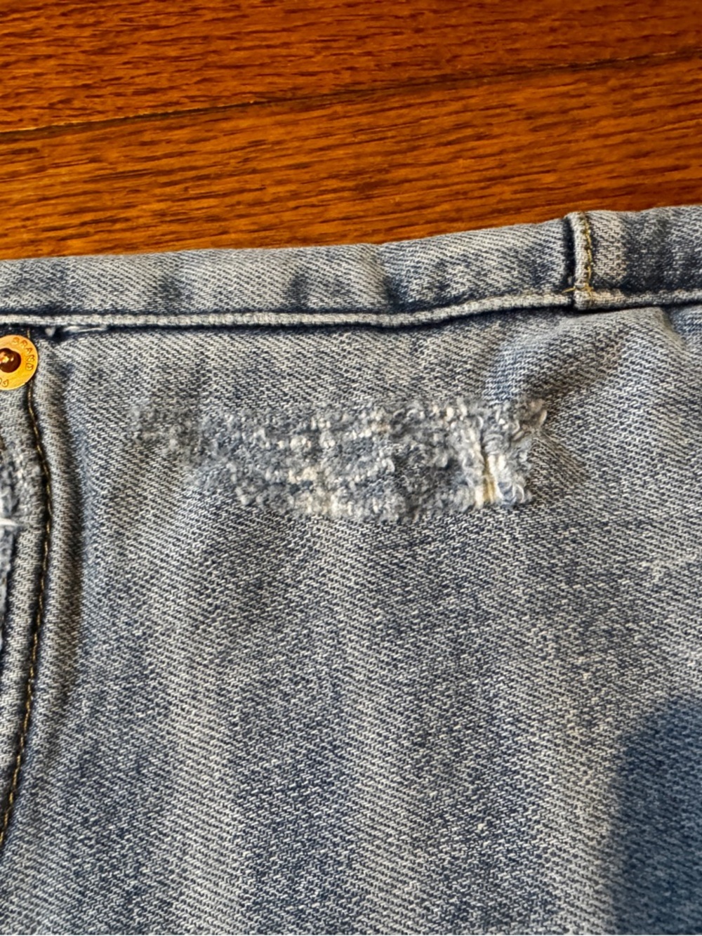 Slim Fit Distressed Men’s Jeans - Light Blue - Picture 4 of 10